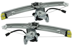 Pair/Set - Power Rear Window Regulator with Motor for BMW 3-Series 1999-2005/M3 2001-2006, Left (Driver) and Right (Passenger), Replacement 328i, 325i, M3.