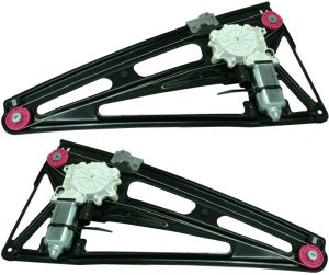 Rear Window Regulator for BMW 7-Series 1994-2001, Right (Passenger) and Left (Driver), Pair/Set of 2 Replacement - Fits 740i, 740iL, 750i, 750iL