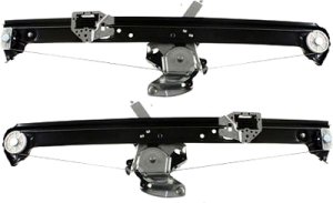 Rear Window Regulator Pair/Set for 2000-2006 BMW X5, Right (Passenger) and Left (Driver), Power, With Motor, Replacement