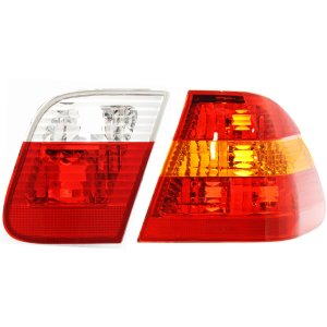 LED Tail Light Assembly Pair/Set for BMW 3-Series 2002-2005 Right (Passenger) and Left (Driver) Inner and Outer, Compatible with Limited, Limited 2.0T/Sport 2.0T Models, Replacement 