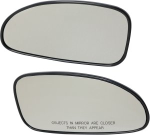 Heated Mirror Glass for Buick Lesabre 2000-2005, Right (Passenger) and Left (Driver), with Backing Plate, Replacement Set