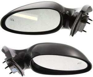 Power Mirror Pair/Set for Buick Allure/LaCrosse 2005-2009, Right (Passenger) and Left (Driver), Non-Folding, Heated, Paintable Replacement