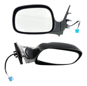 Power Mirror Pair/Set for Buick Rendezvous 2002-2007, Right (Passenger) and Left (Driver), Manual Folding, Non-Heated, Paintable w/o Memory Replacement