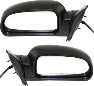 Mirror Pair/Set for Chevy Trailblazer 2004-2007, Right (Passenger) and Left (Driver), Power Adjustment, Manual Folding, Heated, Textured Finish, with Memory and Signal Light Replacement