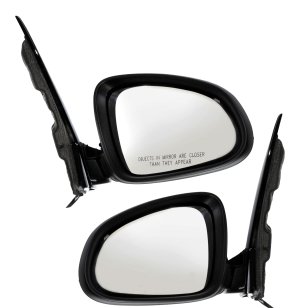 Power Mirror Pair/Set for Buick Verano 2012-2017, Manual Folding, Non-Heated, Paintable, Right (Passenger) and Left (Driver), Replacement