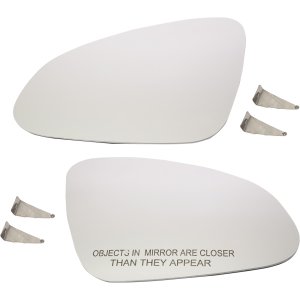 Mirror Glass Pair/Set for Chevrolet Verano 2012-2017, Right (Passenger) and Left (Driver), Non-Heated, with Backing Plate, Replacement