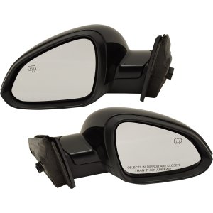 Mirror Pair/Set for Buick Regal 2011-2017, Right (Passenger) and Left (Driver), Power, Manual Folding, Heated, Paintable, with Signal Light, Without Lane Departure Warning System Replacement