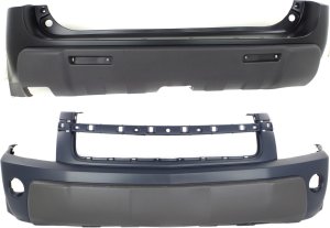 Front and Rear Bumper Cover Set for 2005-2006 Chevrolet Equinox LS/LT Models Replacement