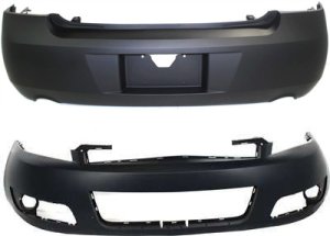 Front and Rear Bumper Cover Set for Chevrolet Impala 2006-2013, Impala Limited 2014-2016, Primed (Ready to Paint), Suitable for SS, LS, LT, LTZ, Police Models, Replacement