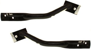 Front Bumper Bracket Pair/Set for Chevrolet Silverado 2007-2010, Right (Passenger) and Left (Driver), Impact Bar, Steel, Fits 2007 Non Classic Models, Replacement