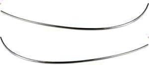 Front Bumper Molding Pair/Set for Buick Century 1997-2005, Right (Passenger) and Left (Driver), Plastic, Chrome, Replacement