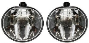 Front Fog Light Assembly for 1996-2000 Chrysler Sebring, Right (Passenger) and Left (Driver), Convertible Replacement Set