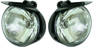 Front Fog Light Assembly Pair/Set for 2001-2003 Chrysler Sebring Convertible, Right (Passenger) and Left (Driver), Replacement