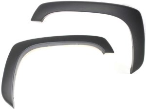 Pair/Set - Front Wheel Opening Molding for Chevrolet Silverado/Sierra 1999-2002, Tahoe/Yukon 2000-2002, Right (Passenger) & Left (Driver), Primed (Ready to Paint) Replacement Set