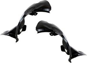 Front Fender Liner Pair/Set for 2004-2009 Cadillac SRX, Right (Passenger) and Left (Driver) Cover Extension, Front Section Replacement