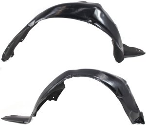 Front Fender Liner Pair/Set for Chevrolet Aveo 2007-2011, Right (Passenger) and Left (Driver) Side Replacement