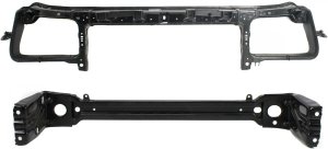Radiator Support Upper and Lower Set for Chrysler 300 2005-2010, includes Lower Crossmember and Upper Tie Bar, Replacement Set