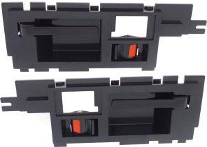Front Interior Door Handle Pair/Set for 1986-1990 Chevrolet Jimmy, S10, S10 Blazer with Right (Passenger) and Left (Driver) Black Lever Replacement