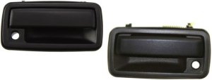 Front Exterior Door Handle Pair/Set for 1995-2004 GMC Jimmy and 1995-2005 Chevrolet Blazer, Right (Passenger) and Left (Driver), Textured Black with Keyhole, Metal Replacement