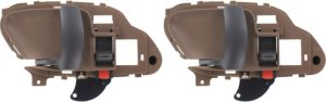 Front Interior Door Handle Set for Chevrolet C/K Full Size Pickup 1995-2000, Suburban 1995-1999, Left (Driver), Beige (=Rear), Set of 2 Replacement
