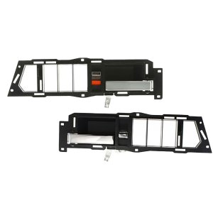 Front Door Handle Pair/Set for 1994 Chevrolet C1500 Suburban/K1500 Suburban, Right (Passenger) and Left (Driver) Interior, Black with Case and Chrome Lever - Replacement
