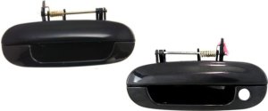 Front Exterior Door Handle for 2002-2009 Chevrolet Trailblazer/GMC Envoy, Right (Passenger) and Left (Driver), Smooth Black Replacement Pair/Set