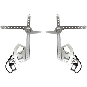 Power Window Regulator with Motor for Chevrolet C/K Full Size Pickup 1988-2002, Right (Passenger) and Left (Driver), Replacement Pair/Set