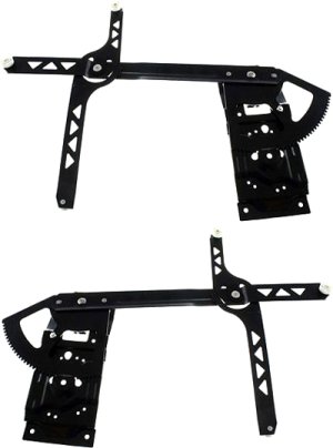 Front Window Regulator Pair/Set for Astro/Safari 1985-2001, Right (Passenger) & Left (Driver), Power, Without Motor, Replacement