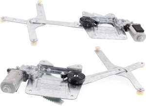 Front Window Regulator with Motor Pair/Set for Chevrolet Blazer 1995-2005, Bravada 1996-2001, Power, Right (Passenger) and Left (Driver), Replacement