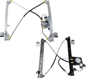 Front and Rear Window Power Regulator Set for 2000-2006 Cadillac Suburban 1500/2500, Left (Driver) Side with Motor, Replacement