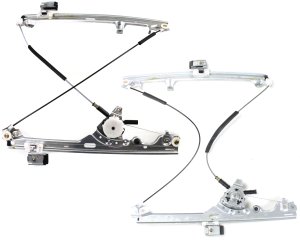 Front Window Regulator Pair/Set for Chevrolet Silverado/Sierra 1999-2007, Right (Passenger) and Left (Driver), Manual, Fits 2007 Classic Model, Replacement
