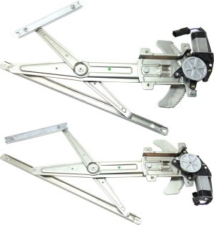 Front Window Regulator for Chevrolet Colorado 2004-2012, Right (Passenger) and Left (Driver) Sides, Power Operated with Motor, Pair/Set Replacement