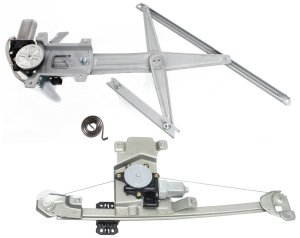 Front and Rear Window Regulator Set for Chevrolet Canyon / Colorado 2004-2012, Left (Driver), Power with Motor Replacement