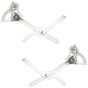 Pair/Set - Front Window Regulator for Chevrolet C/K Full Size Pickup (1988-1994), C60 Kodiak (1990-1996), C6500 Kodiak (1997-2002), Manual, Right (Passenger) and Left (Driver) Replacement