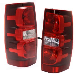 Tail Light Assembly Pair/Set for Chevrolet Suburban/Tahoe 2007-2014, Right (Passenger) and Left (Driver), Excludes Hybrid Model, Replacement