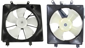 Radiator Fan Shroud Assembly Pair/Set for Honda Civic 2001-2005 Right (Passenger) and Left (Driver) Replacement