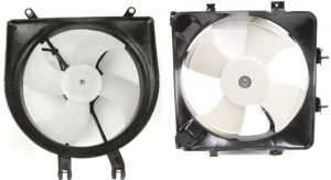 Radiator and A/C Condenser Fan Assembly Set for Honda Civic 1992-1995, Del Sol 1993-1997, Toyo Design Replacement