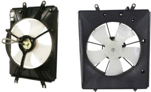Cooling Fan Assembly Set for Acura MDX 2001-2002 / Honda Pilot 2003-2004, Includes A/C Fan and Radiator Fan Shroud Assembly, Replacement