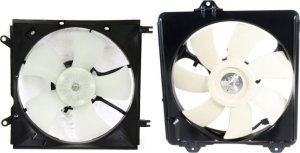 Radiator and A/C Condenser Fan Assembly Set for 2001-2005 Toyota RAV4 Replacement