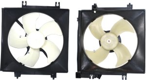Radiator Fan Assembly Pair/Set for Subaru Legacy/Outback 2005-2014, Right (Passenger) & Left (Driver), 4 Cylinder, without Turbo - Replacement