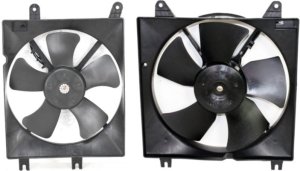 Cooling Fan Assembly Set for SUZUKI FORENZA 2005-2008, Includes Air Conditioning Fan and Radiator Fan Shroud Assembly Replacement