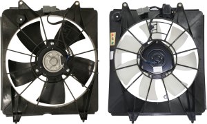 Cooling Fan Assembly Set for 2007-2009 Honda CR-V, Includes A/C Fan, Radiator Fan Shroud Assembly - Auto Part Replacement
