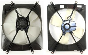 Cooling Fan Assembly Set for 1992-1996 Toyota Camry, Set of 2 Air Conditioning (A/C) and Radiator Fan Shroud, Replacement Assembly