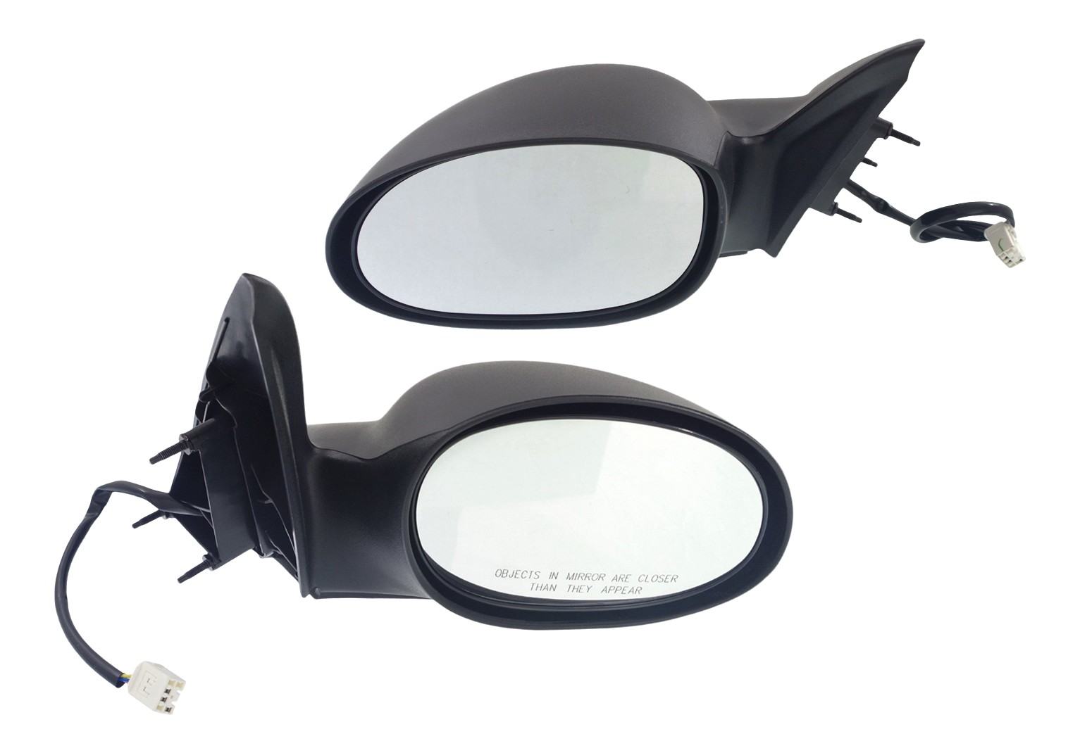 Power Mirror Pair/Set for 2004-2010 PT Cruiser Wagon, Type 2, Non-Folding, Non-Heated, Textured, Right (Passenger) and Left (Driver) Replacement