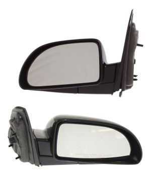 Power Mirror Pair/Set for Chevrolet Equinox 2005-2009, Right (Passenger) and Left (Driver), Manual Folding, Non-Heated, Paintable Replacement