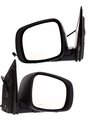 Power Heated Paintable/Textured Mirror Pair/Set for Dodge Grand Caravan (2008-2019) / Chrysler Town & Country (2008-2016), Right (Passenger) and Left (Driver) Side, Manual Folding, 2 Caps, Replacement
