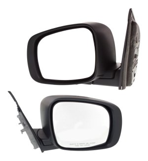 Manual Adjust, Manual Folding, Non-Heated, Textured Mirror Pair/Set for Dodge Grand Caravan, Chrysler Town & Country 2008-2010, Left (Driver) & Right (Passenger), Replacement