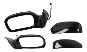 Power Heated Manual Folding Mirror Pair/Set for 2006-2008 Chrysler Pacifica, Right (Passenger) and Left (Driver), Paintable/Textured, 2 Caps, Without Auto Dimming and Memory, Replacement