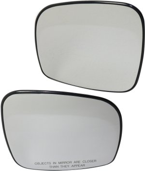 Mirror Glass Pair/Set for Chrysler Grand Caravan and Town and Country (2008-2010), Right (Passenger) and Left (Driver), Non-Heated, with Backing Plate Replacement