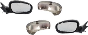 Power Heated Manual Folding Chrome Mirror Pair/Set for Charger 2006-2010 / Chrysler 300 2005-2010, Right (Passenger) and Left (Driver) Side Replacement